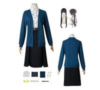 ZYJKGL Cosplay Uniform Anime SPY FAMILY Yor Forger Cosplay Costume Full Set - Halloween Party Christmas Comic Exhibition and Anime Conventions Complete Set Outfit Adults and Child