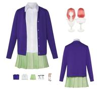 ZYJKGL Cosplay Uniform Anime The Quintessential Quintuplets Nakano Nino Cosplay Costume Full Set - Halloween Party Christmas Comic Exhibition and Anime Conventions Complete Set Outfit Adults