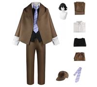 ZYJKGL Edogawa Rampo Cosplay Costumes Bungo Stray Dogs Character Fancy Dress Up Adult Uniform Outfits Full Set Halloween Carnival Party