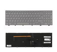 ZYJOZMD Arabic Replacement Keyboard For Dell for Inspiron 15-7537 15-7000 P36F Backlit AR/HU version silver(AR)