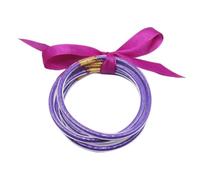 ZYJSSKUK Shiny Jelly Bracelet Set - Shiny Silicone Light Bow Bracelet Multilayer Silicone Rainbow Rose Gold Bracelet Ribbon Set Stackable Jewelry, L, Silicone, No