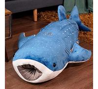 ZYKAA 50-150cm Large Size Shark Plush Toys Big Fish Cloth Doll Whale Stuffed Animals Children Birthday Gift-100cm,Blue