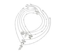 ZYKEJJDDAK 1 Set Pendant Necklace Set Chain Necklace Bowknot Charm Necklace Multifuntional Neck Jewelry Suitable for Daily