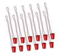 ZYKEJJDDAK 12Pcs Oktoberfest Bead Necklaces Beer Mug Bead Necklaces Shot Glasses on Beaded Necklace Oktoberfest Party