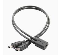 ZYKEJJDDAK 1Pack USB 2.0 5-Pin Y Splitter Cable Molding USB 2.0 5-Pin Female To 2 Male Converter