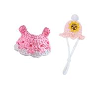 ZYKEJJDDAK 2Pcs Lovely Weave Outfit with Pairing Hat for Pet Rodents Comfortable Polyster Costume for Special Instances Weave Sixteen Fifty Small Animals