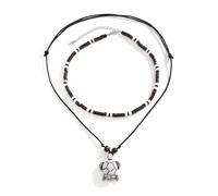 ZYKEJJDDAK 2pcs/set Elegant Vintage Necklace Neckwear with Adjustable Chain and Natural Stone Beads for Daily & Parties
