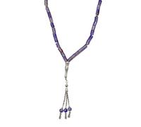 ZYKEJJDDAK 33 Beads Prayer Smooth Glass Cylinders Spiritual Tool for and Daily Wear Smooth Beads