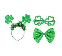 ZYKEJJDDAK 3Pcs Patricks Day Costumes Accessories Suspenders Leprechaun Hat Patricks Day Decorations Party Supplies