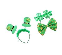 ZYKEJJDDAK 3Pcs Patricks Day Costumes Accessories Suspenders Leprechaun Hat Patricks Day Decorations Party Supplies