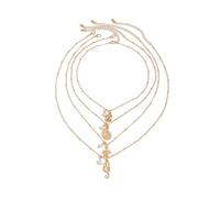 ZYKEJJDDAK 4Pcs Minimalist Coastal Jewelry Set Adjustable Length Clavicle Chain Sea Tortoise Seahorse Pendant Necklace