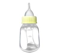 ZYKEJJDDAK 4pcs Puppy Nursing Feeding 4oz Milk Bottle Clear Calibration Line Silicone Nipple Hole Opener Brush