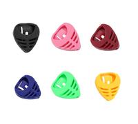 ZYKEJJDDAK 6pack ABS Guitar Pick Case Triangular Compacts Holder Travel Friendly Case for Guitar Player Grade Storage