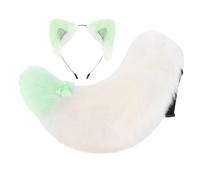 ZYKEJJDDAK Animal Ear And Tail Costume Set Practical Plush Headband Costume Headpiece For Halloween Cosplay Party Dressing Up Cosplay Cats Ear Hair Accessories
