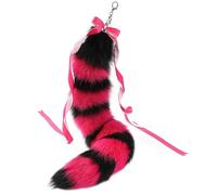 ZYKEJJDDAK Animal Tail Pendant Keychain with Ribbon, 70cm Plush Tail Holder Bag Charm Keychain Decorations Handbag Bag