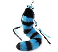ZYKEJJDDAK Animal Tail Pendant Keychain with Ribbon, 70cm Plush Tail Holder Bag Charm Keychain Decorations Handbag Bag