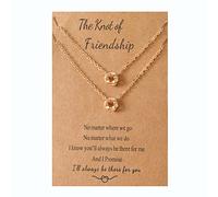 ZYKEJJDDAK Best Friend Knot Necklace Birthday for Long Distance 2-Pack 3-Pack Jewelry for Women