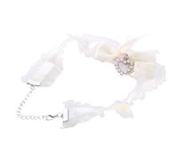 ZYKEJJDDAK Bowknot Pearls Loves Cloth Choker for Women Sweet Cool Trend Collar Necklace Punk Dark Accessories