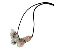 ZYKEJJDDAK Butterfly Pendant Necklace for Women Girls Chinese Clavicle Sweater Chain Wax Rope Butterflies Choker