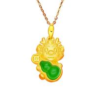 ZYKEJJDDAK Chinese Dragon Pendant Necklace Fashionable Neckchain Women Collarbone Chains Adjustable Choker