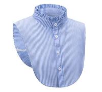 ZYKEJJDDAK Comfortable Stripe Collar Trendy Detachable Collar Business Casual Collar for Everyday