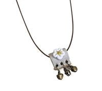 ZYKEJJDDAK Cultural Artwork Necklace Chinese Beaded Neck Chain Design Sweater Chain Women's Collarbone
