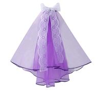 ZYKEJJDDAK Decorative Pet Veil Dog Cats Headgear Bride Costume Bow Lace Wedding Dog Hair