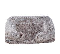 ZYKEJJDDAK Dog Bed Furry Nest for Small Puppy Kitten Dog Basket Pet Bed with Detachable Cushion