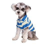 ZYKEJJDDAK Dog PoloShirt Small Dogs Striped T-Shirt Puppies Photo Props Suit 2-legs Outfit Pullover Clothing