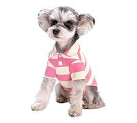 ZYKEJJDDAK Dog PoloShirt Small Dogs Striped T-Shirt Puppies Photo Props Suit 2-legs Outfit Pullover Clothing