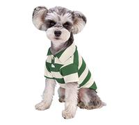 ZYKEJJDDAK Dog PoloShirt Small Dogs Striped T-Shirt Puppies Photo Props Suit 2-legs Outfit Pullover Clothing