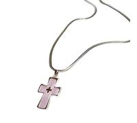 ZYKEJJDDAK Double Crossed Charm Pendant Necklace Modern Elegant Sweater Chain Long Neckchain Jewelry for Fashion Lady