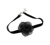 ZYKEJJDDAK Fashion Pretty Girls Black Red Lace Necklace Women Gothic Stretch Choker Jewelry Rose Flower Necklace Anniversary