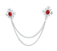 ZYKEJJDDAK Fashionable Rhinestones Tassels Brooch Shirt Collar Accessory Jewelry for Daily Work or Social