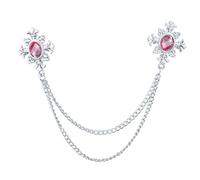 ZYKEJJDDAK Fashionable Rhinestones Tassels Brooch Shirt Collar Accessory Jewelry for Daily Work or Social