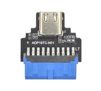 ZYKEJJDDAK Fast USB 3.2 Gen1 19Pin to Type C Adapter Supporting 5Gbps Data Transfer and 20WCharging Enhances Computer Connection Aluminum USB C Converter