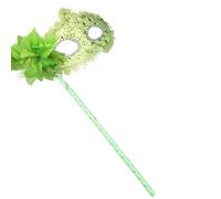 ZYKEJJDDAK Feathered Flower Masquerade with Stick Masquerade Eye for Women Masquerade Proms Halloween Cosplay