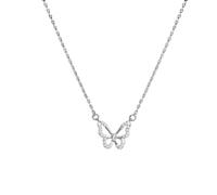 ZYKEJJDDAK Female Trend Net Red Collarbone Chain Diamonds Bowknot Necklace Student Simple Temperament Cold