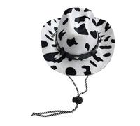 ZYKEJJDDAK Festival Pet Cowboy Hat Adjust Neckstrap Dog Hat Dog Roleplaying Costume Cow Hat Hat Cats Photo Hat Headpiece