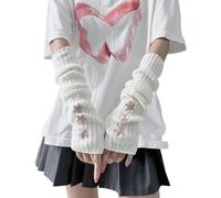 ZYKEJJDDAK Fingerless Arm Sleeves For Music Festival Fashion Arm Gloves Girl Arm Anime Star Mittens For Dancing Party