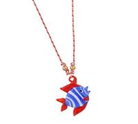 ZYKEJJDDAK Fish Glass Charm Necklace Adjustable Chain Necklace Unique Fish Necklace Daily Wear Neck Jewelry for Trendy