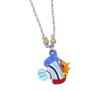 ZYKEJJDDAK Fish Glass Charm Necklace Adjustable Chain Necklace Unique Fish Necklace Daily Wear Neck Jewelry for Trendy