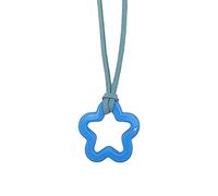 ZYKEJJDDAK Five-pointed Star Pendant Collar Necklace Colorful Rope Choker Fashion Jewelry Simple Clavicle