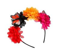 ZYKEJJDDAK Flower Crown Headband Halloween Cincos Des Mayoes Party Costume Dias Des Los Muerto Headpiece Photography Props Womens Day Of The Deads Headpiece