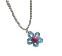 ZYKEJJDDAK Hollow Flower Pendant Collar Necklace Sweet Pearl Chain Choker Simple Clavicle Chain Fashion Neck Chain