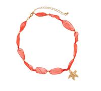 ZYKEJJDDAK Lightweight Marine-Themed Pendant Necklace Adjustable Alloy Clavice Chain Jewelry Gifts For Women Trendy Mesh Chain For Collarbone Display