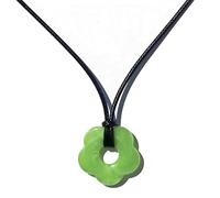 ZYKEJJDDAK Long Wax Line Flower Pendant Choker Aesthetic Necklace for Women Elegant Adjustable Chain Girls Party