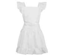 ZYKEJJDDAK Maid Apron Costume for Kids Girl Women Kitchen Baking Cooking Apron Ruffled Apron Costume with Adjustable