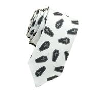 ZYKEJJDDAK Men's Halloween Theme Necktie for Festival Theme Occasion Soft Wrinkles Resistant Polyester Punk Neck Tie