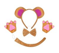 ZYKEJJDDAK Monkey Tail Costume with Monkey Ear Headband Glove Skirt and Bowtie Halloween Monkey Costume for Kid Boy